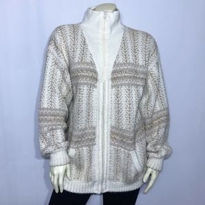 Alpaca Connection Zip Up Cardigan Sweater